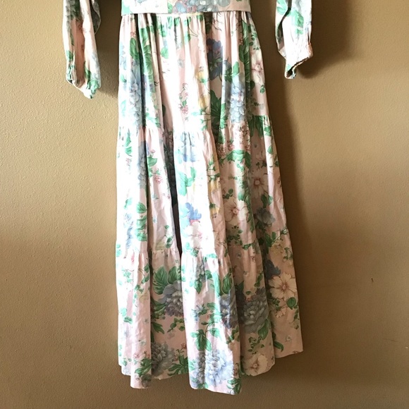 FINAL SALE Vintage David Brown California Pink Floral Maxi Dress (M) - Picture 10 of 11
